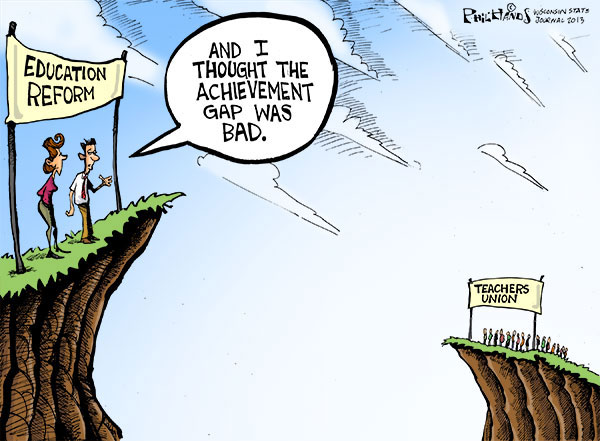 Hands Cartoon: The Reform Gap